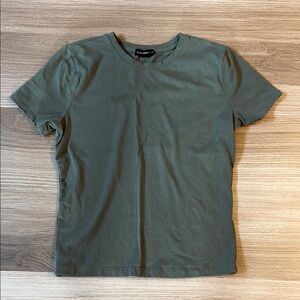 Good American Olive Baby Tee Large